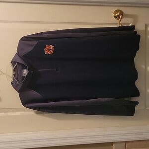 Knights Apparel AUBURN UNIVERSITY navy blue orange embroidered 1/4 zip XXL EUC…